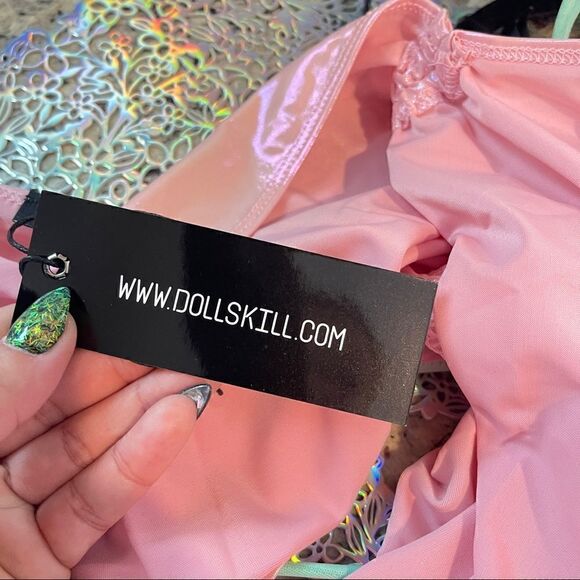 NWT xx Club Ex one night only shimmer beaded halter top Sz L - Picture 7 of 10